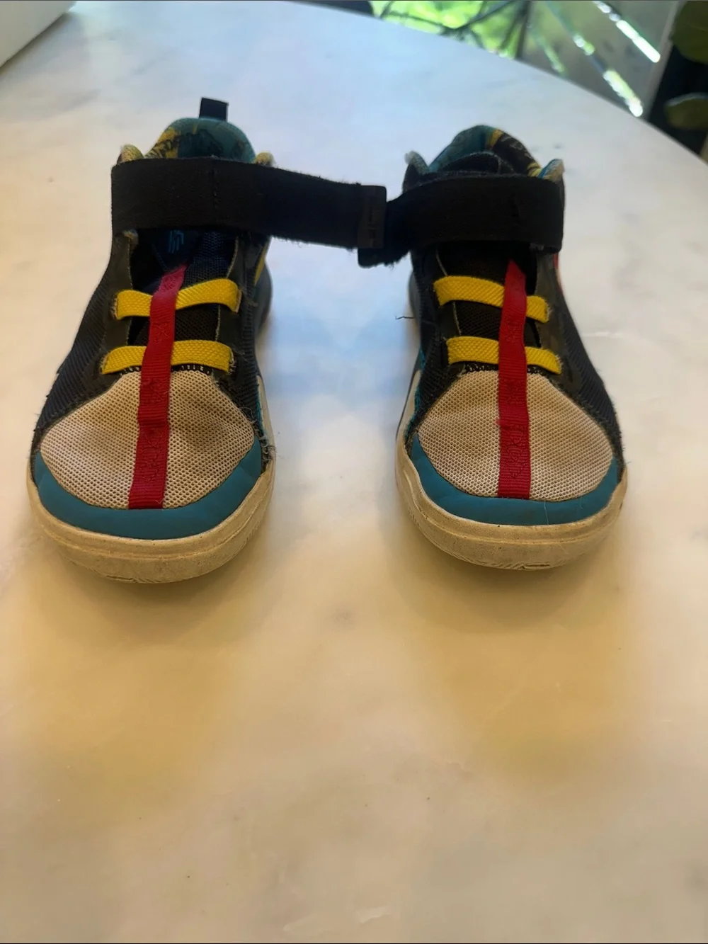 Nike Black Multicolor Kids' Sneakers with Red Swoosh